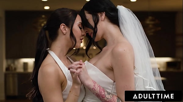 ADULT TIME – Sensual Romantic First Fuck For Lesbian Newlyweds Charlotte Sins And Melissa Stratton!